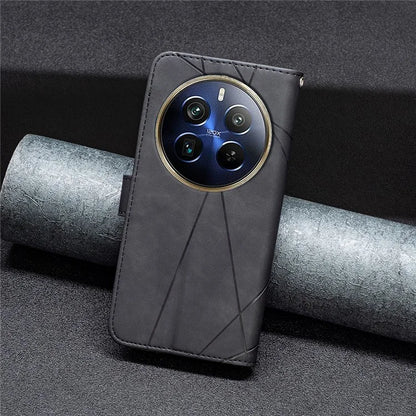 BINFEN COLOR BF05 For Realme 12 Pro 5G / 12 Pro+ 5G Wallet Phone Case Geometric Leather Flip Cover