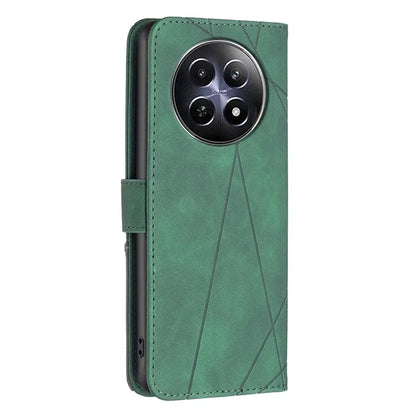 BINFEN COLOR BF05 For Realme 12 Leather Case Anti-Drop Geometric Wallet Phone Cover