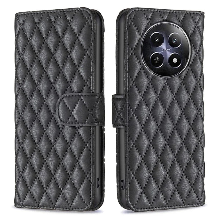 BINFEN COLOR BF Style-14 For Realme 12 Case Anti-Drop PU Leather Flip Phone Cover