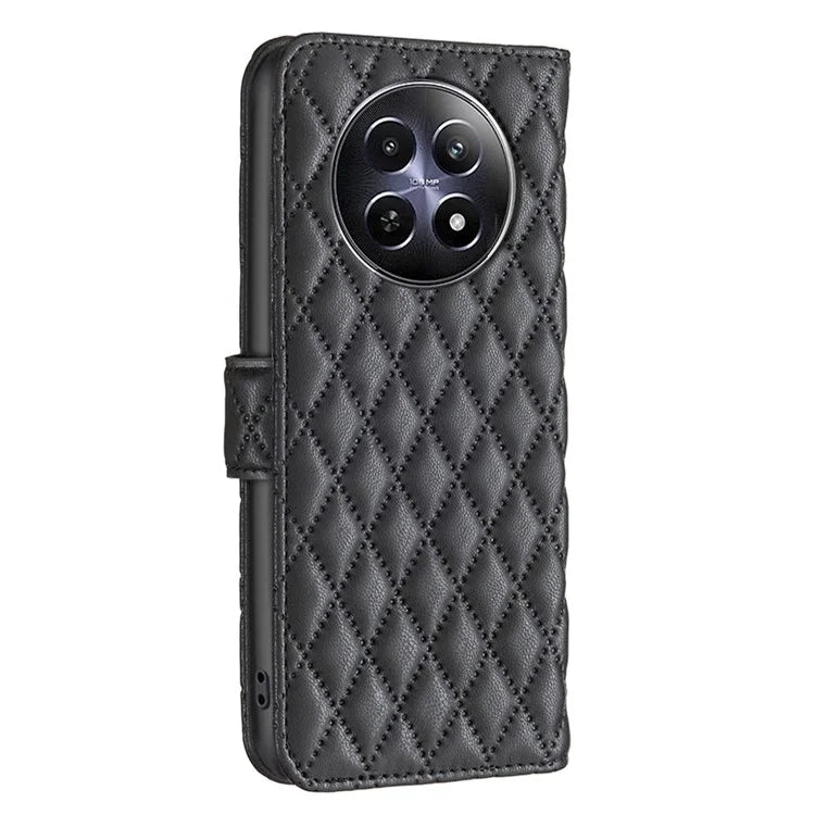 BINFEN COLOR BF Style-14 For Realme 12 Case Anti-Drop PU Leather Flip Phone Cover