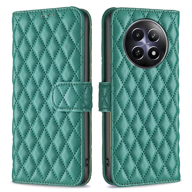 BINFEN COLOR BF Style-14 For Realme 12 Case Anti-Drop PU Leather Flip Phone Cover