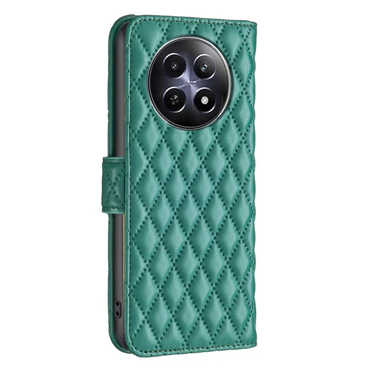 BINFEN COLOR BF Style-14 For Realme 12 Case Anti-Drop PU Leather Flip Phone Cover