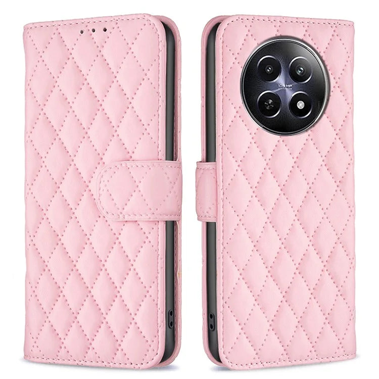 BINFEN COLOR BF Style-14 For Realme 12 Case Anti-Drop PU Leather Flip Phone Cover