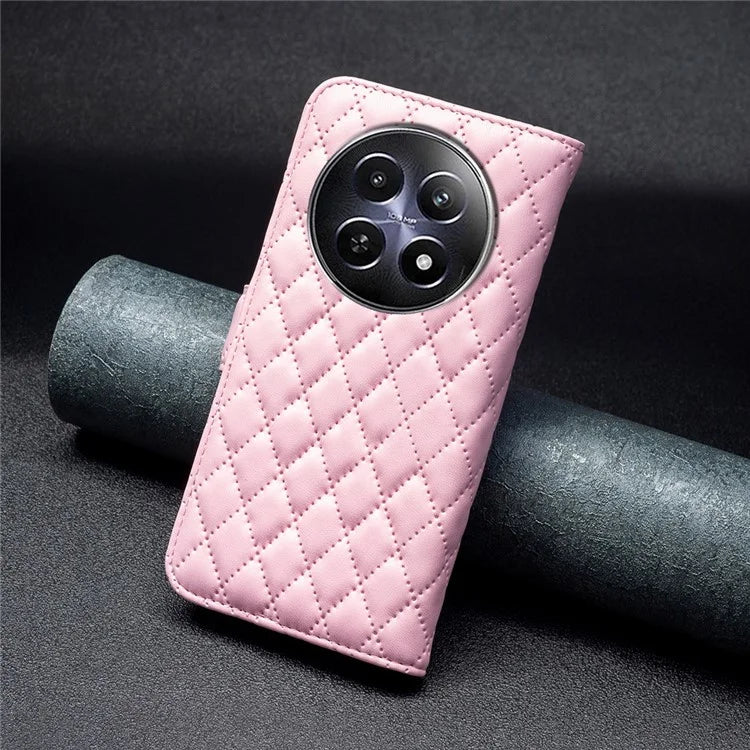 BINFEN COLOR BF Style-14 For Realme 12 Case Anti-Drop PU Leather Flip Phone Cover