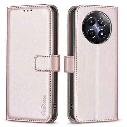 BINFEN COLOR BF17 For Realme 12 Case Stand Magnetic Closure Leather Phone Cover