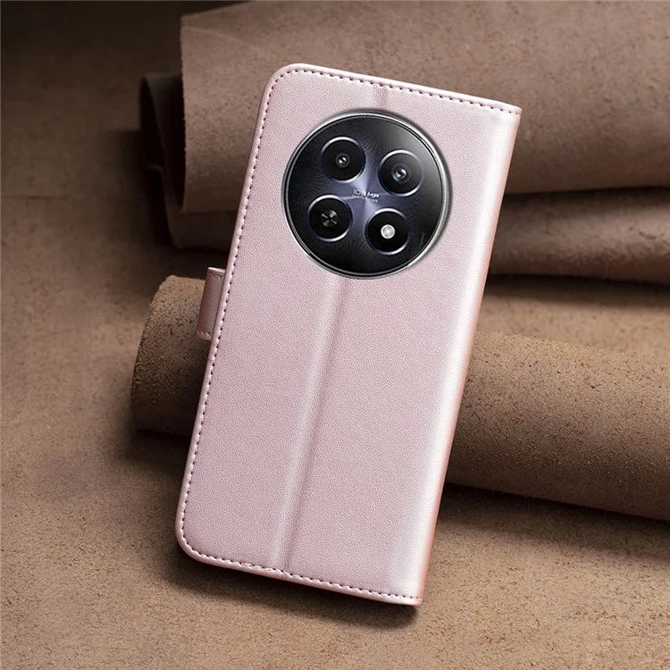 BINFEN COLOR BF17 For Realme 12 Case Stand Magnetic Closure Leather Phone Cover