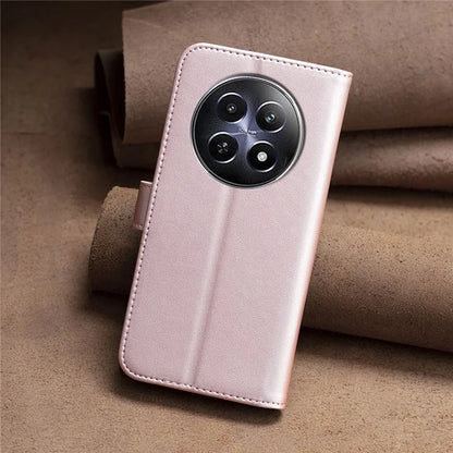 BINFEN COLOR BF17 For Realme 12 Case Stand Magnetic Closure Leather Phone Cover