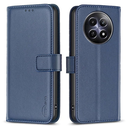 BINFEN COLOR BF17 For Realme 12 Case Stand Magnetic Closure Leather Phone Cover