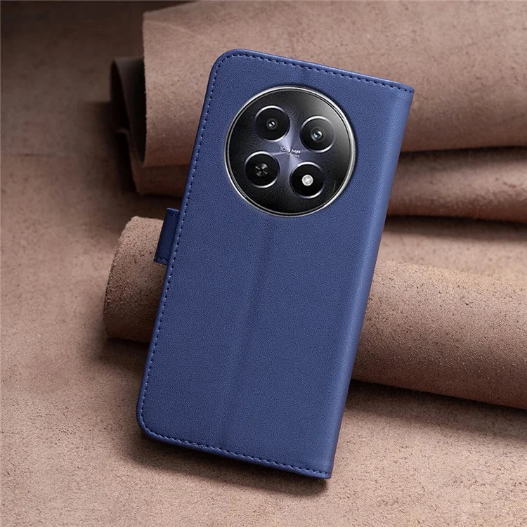 BINFEN COLOR BF17 For Realme 12 Case Stand Magnetic Closure Leather Phone Cover