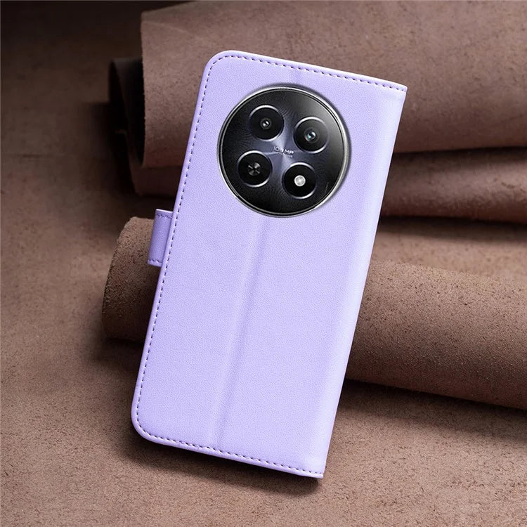 BINFEN COLOR BF17 For Realme 12 Case Stand Magnetic Closure Leather Phone Cover