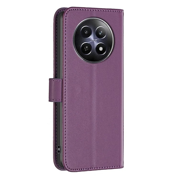 BINFEN COLOR BF17 For Realme 12 Case Stand Magnetic Closure Leather Phone Cover