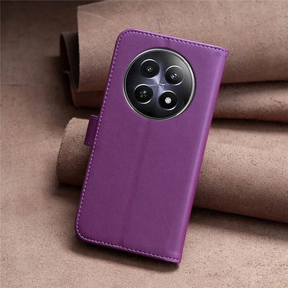BINFEN COLOR BF17 For Realme 12 Case Stand Magnetic Closure Leather Phone Cover