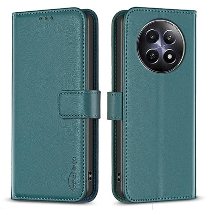 BINFEN COLOR BF17 For Realme 12 Case Stand Magnetic Closure Leather Phone Cover