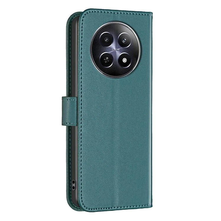 BINFEN COLOR BF17 For Realme 12 Case Stand Magnetic Closure Leather Phone Cover