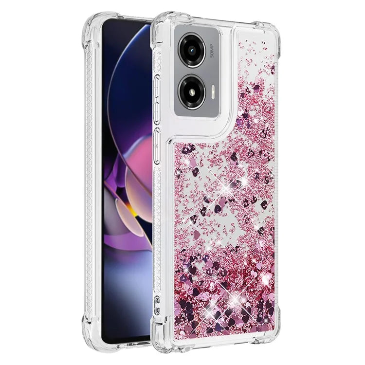 YB Quicksand Series-1 For Motorola Moto G Stylus 5G (2024) Case Glitter Liquid Anti-Drop TPU Phone Cover