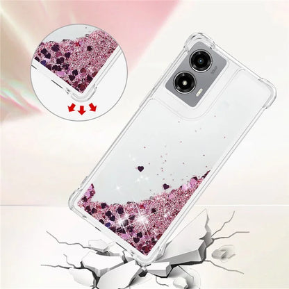 YB Quicksand Series-1 For Motorola Moto G Stylus 5G (2024) Case Glitter Liquid Anti-Drop TPU Phone Cover