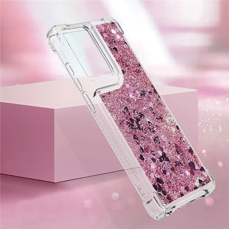 YB Quicksand Series-1 For Motorola Moto G Stylus 5G (2024) Case Glitter Liquid Anti-Drop TPU Phone Cover