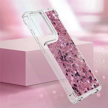YB Quicksand Series-1 For Motorola Moto G Stylus 5G (2024) Case Glitter Liquid Anti-Drop TPU Phone Cover