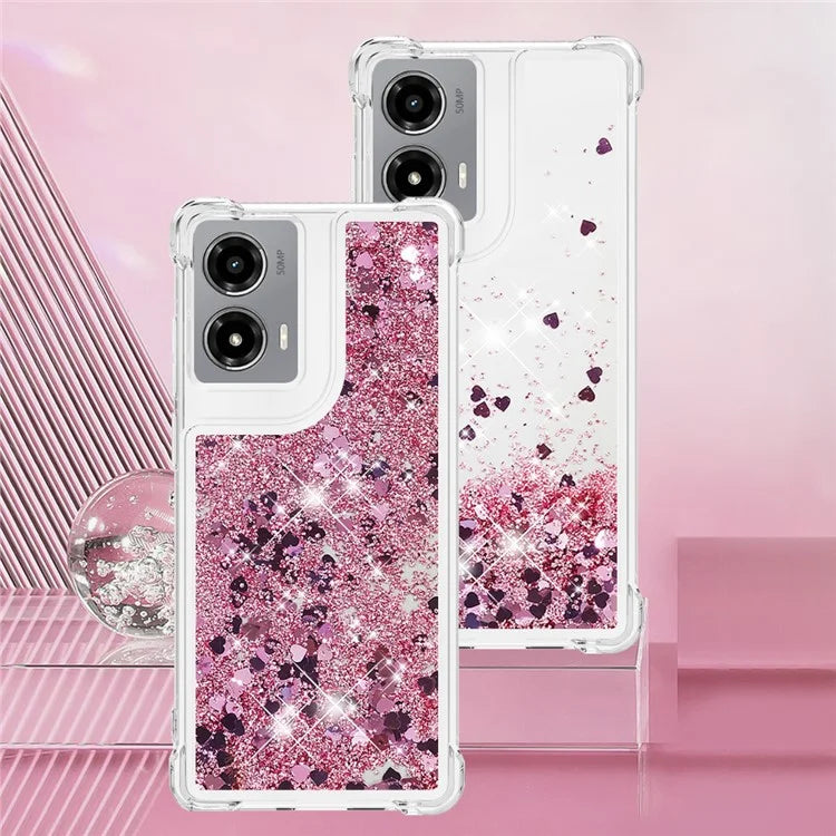 YB Quicksand Series-1 For Motorola Moto G Stylus 5G (2024) Case Glitter Liquid Anti-Drop TPU Phone Cover