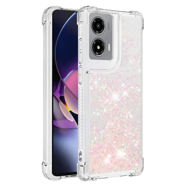 YB Quicksand Series-1 For Motorola Moto G Stylus 5G (2024) Case Glitter Liquid Anti-Drop TPU Phone Cover