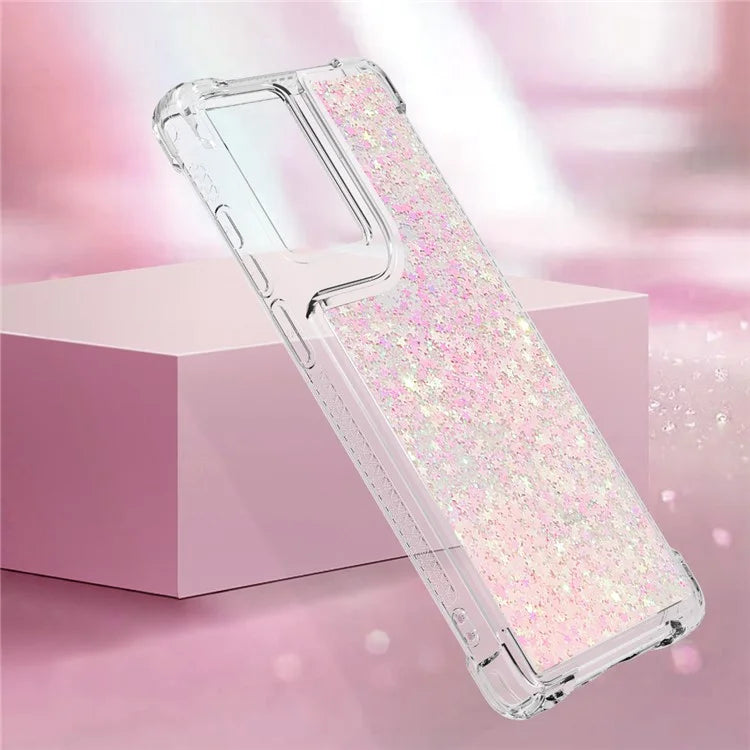 YB Quicksand Series-1 For Motorola Moto G Stylus 5G (2024) Case Glitter Liquid Anti-Drop TPU Phone Cover