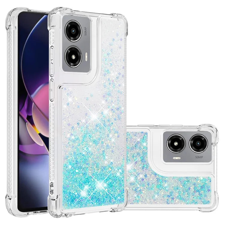 YB Quicksand Series-1 For Motorola Moto G Stylus 5G (2024) Case Glitter Liquid Anti-Drop TPU Phone Cover