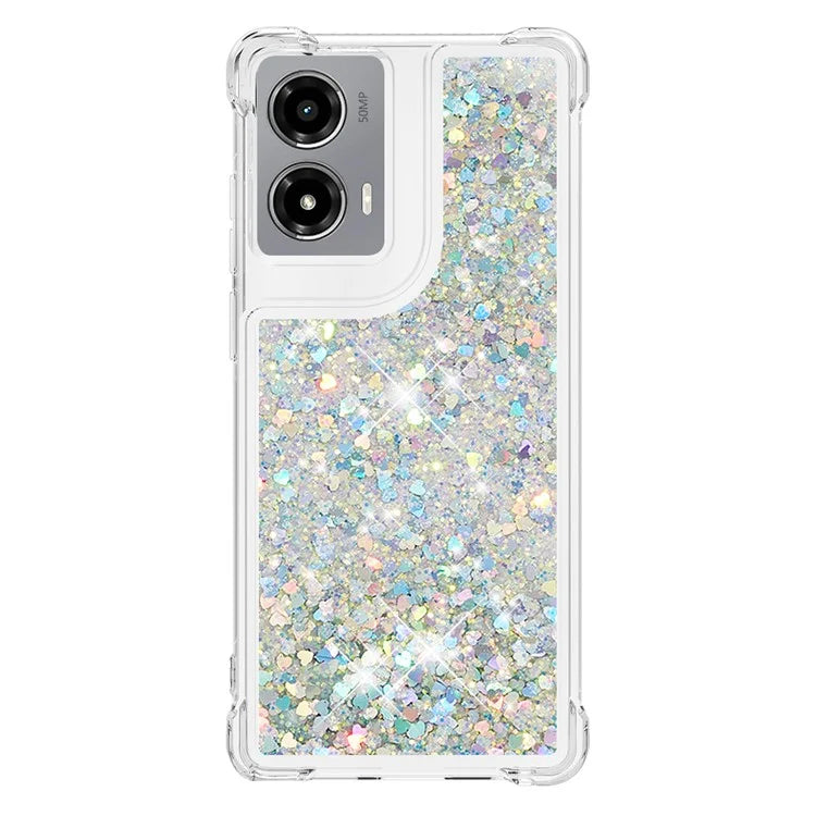 YB Quicksand Series-1 For Motorola Moto G Stylus 5G (2024) Case Glitter Liquid Anti-Drop TPU Phone Cover