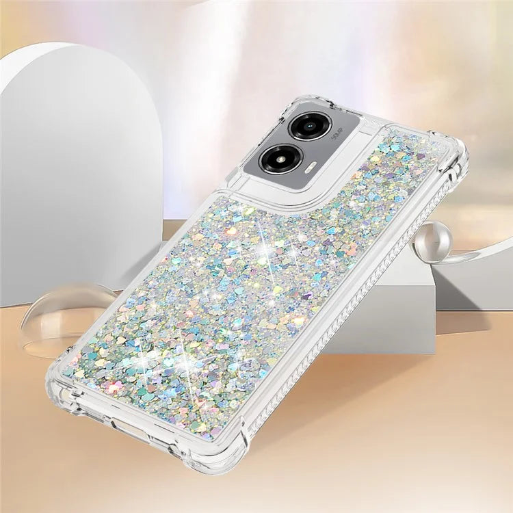 YB Quicksand Series-1 For Motorola Moto G Stylus 5G (2024) Case Glitter Liquid Anti-Drop TPU Phone Cover