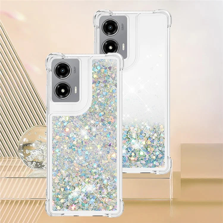 YB Quicksand Series-1 For Motorola Moto G Stylus 5G (2024) Case Glitter Liquid Anti-Drop TPU Phone Cover