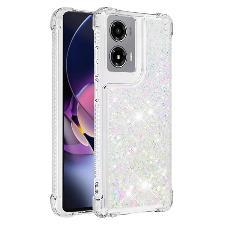 YB Quicksand Series-1 For Motorola Moto G Stylus 5G (2024) Case Glitter Liquid Anti-Drop TPU Phone Cover