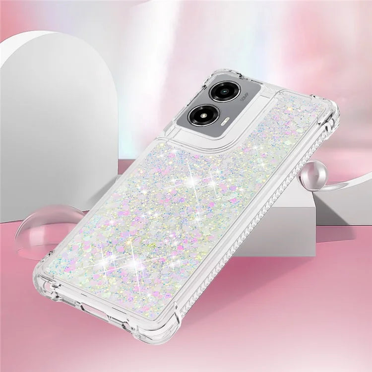 YB Quicksand Series-1 For Motorola Moto G Stylus 5G (2024) Case Glitter Liquid Anti-Drop TPU Phone Cover