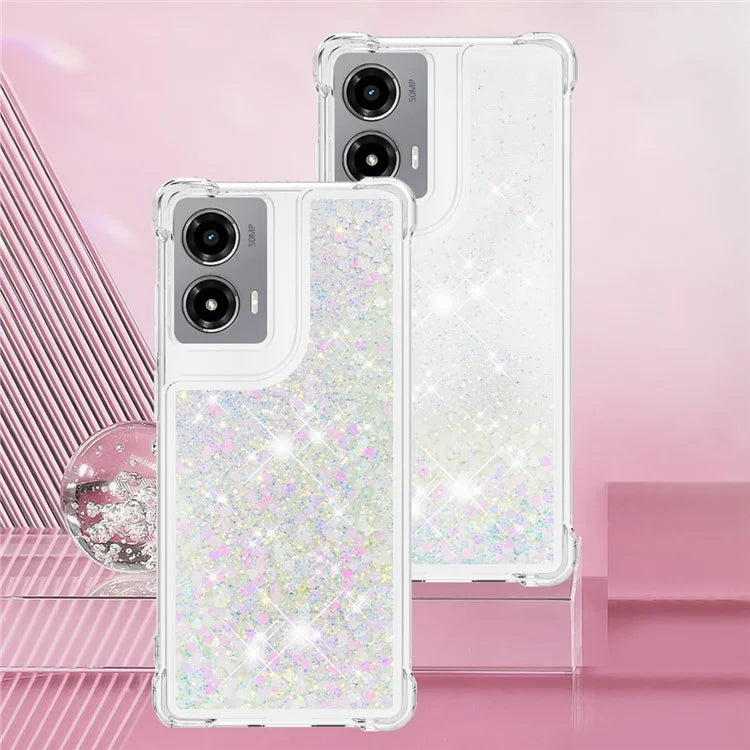 YB Quicksand Series-1 For Motorola Moto G Stylus 5G (2024) Case Glitter Liquid Anti-Drop TPU Phone Cover