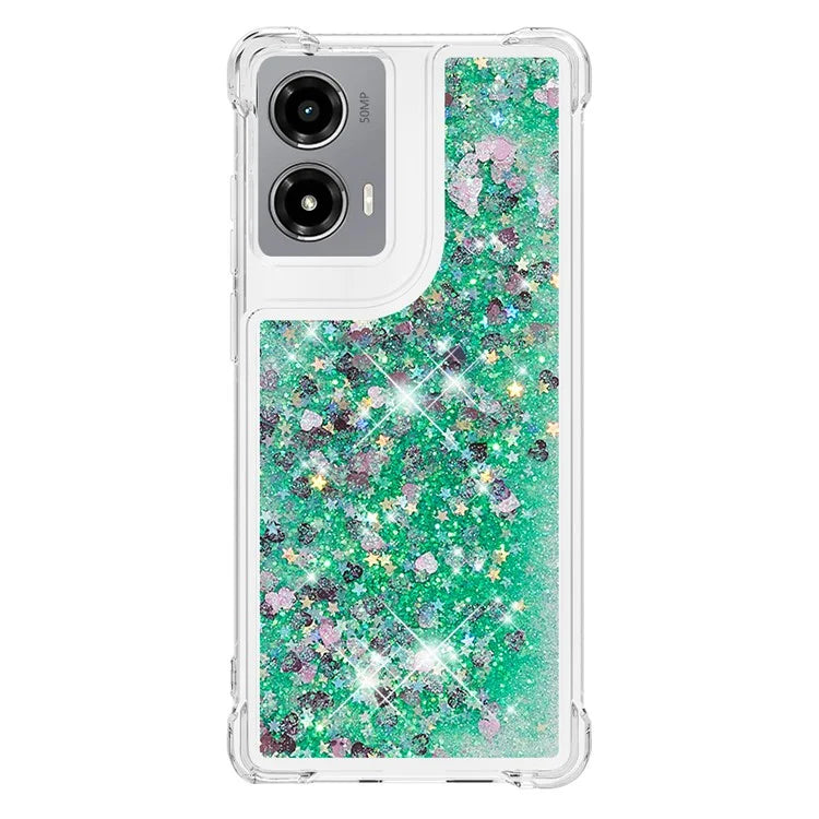 YB Quicksand Series-1 For Motorola Moto G Stylus 5G (2024) Case Glitter Liquid Anti-Drop TPU Phone Cover