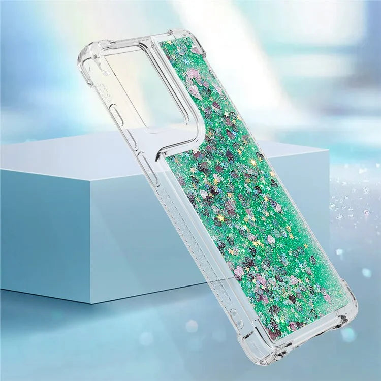 YB Quicksand Series-1 For Motorola Moto G Stylus 5G (2024) Case Glitter Liquid Anti-Drop TPU Phone Cover