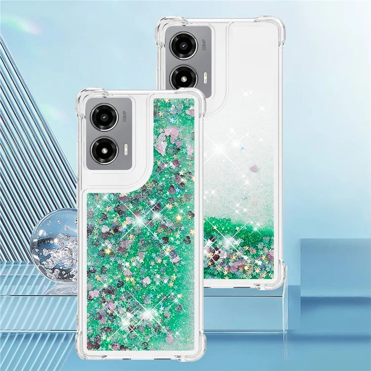 YB Quicksand Series-1 For Motorola Moto G Stylus 5G (2024) Case Glitter Liquid Anti-Drop TPU Phone Cover