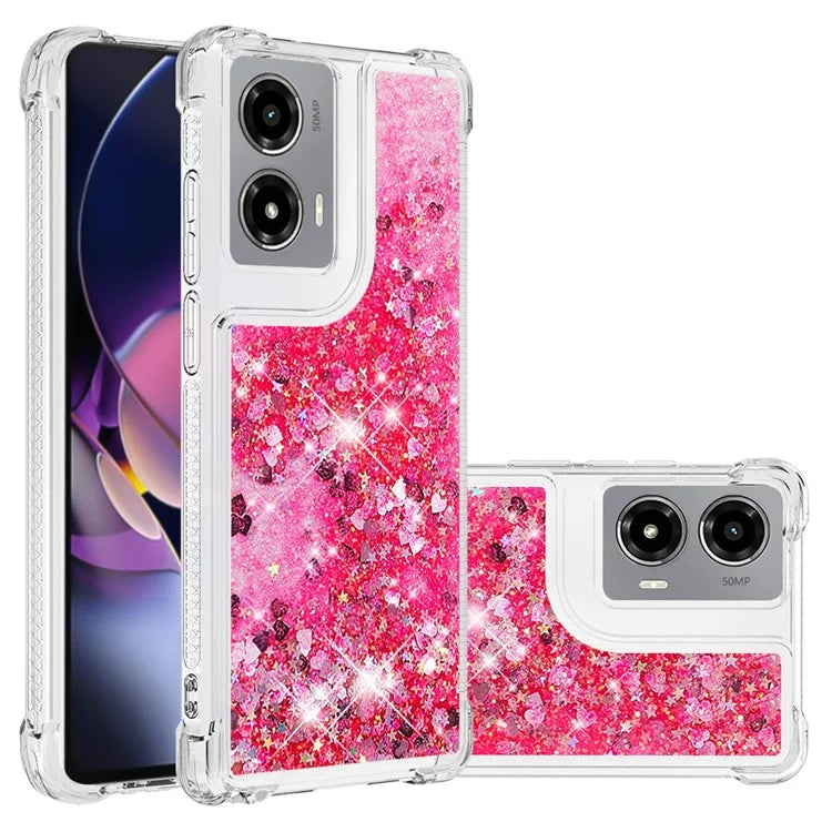 YB Quicksand Series-1 For Motorola Moto G Stylus 5G (2024) Case Glitter Liquid Anti-Drop TPU Phone Cover