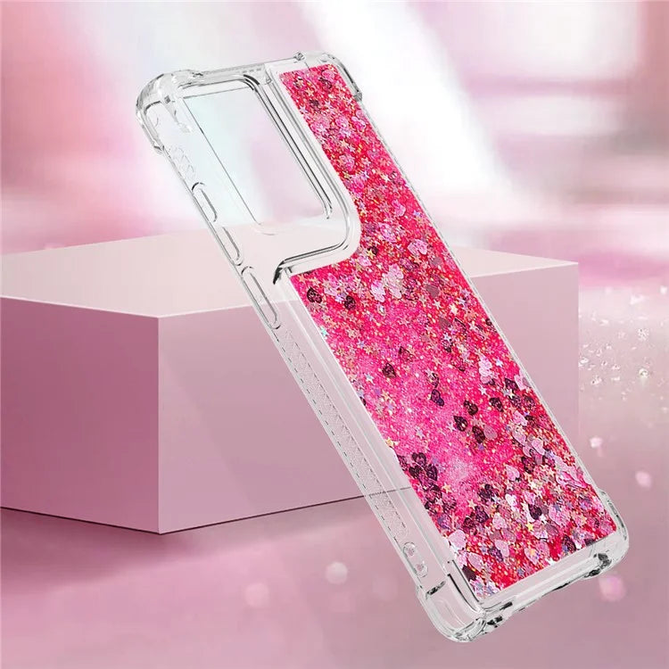 YB Quicksand Series-1 For Motorola Moto G Stylus 5G (2024) Case Glitter Liquid Anti-Drop TPU Phone Cover