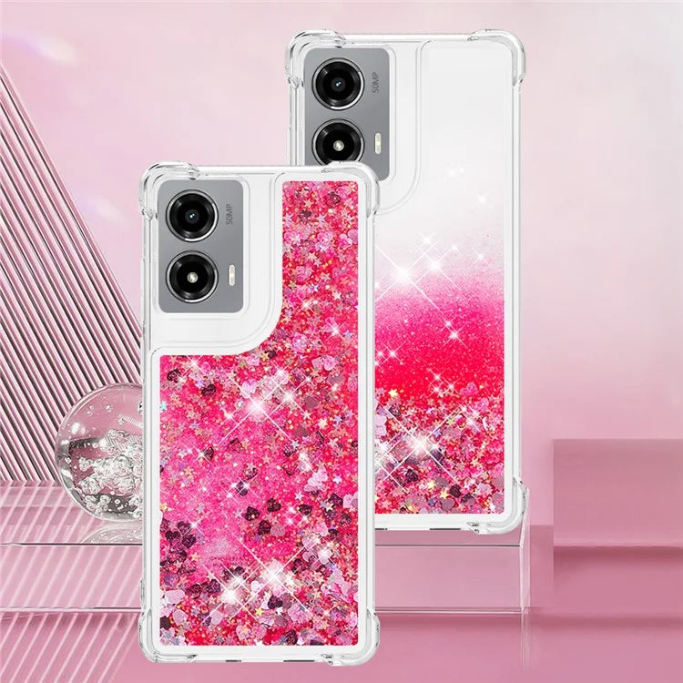 YB Quicksand Series-1 For Motorola Moto G Stylus 5G (2024) Case Glitter Liquid Anti-Drop TPU Phone Cover