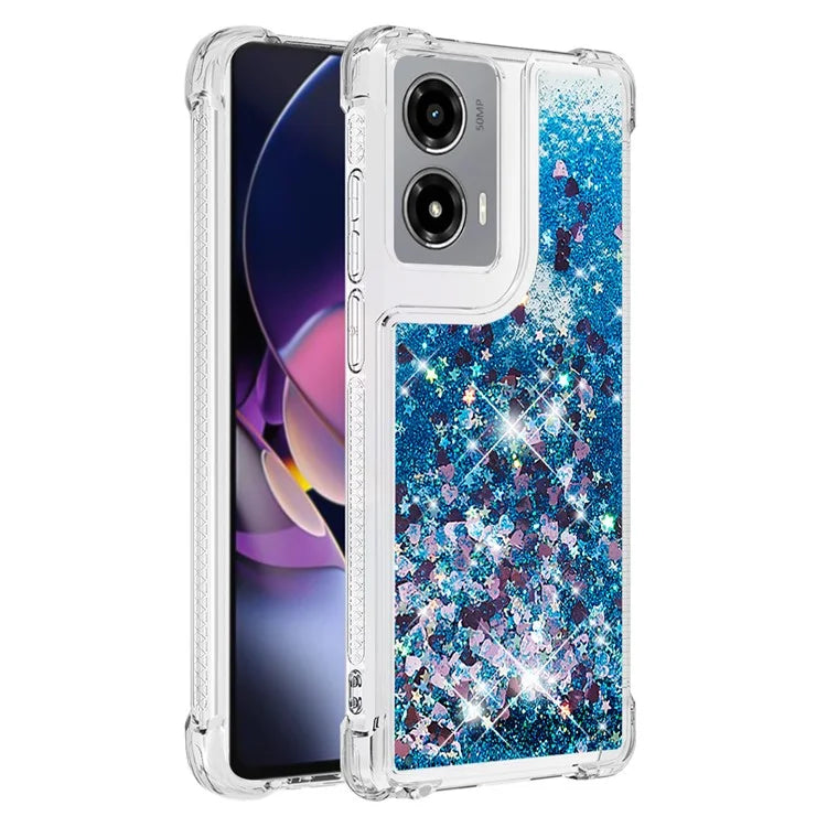 YB Quicksand Series-1 For Motorola Moto G Stylus 5G (2024) Case Glitter Liquid Anti-Drop TPU Phone Cover