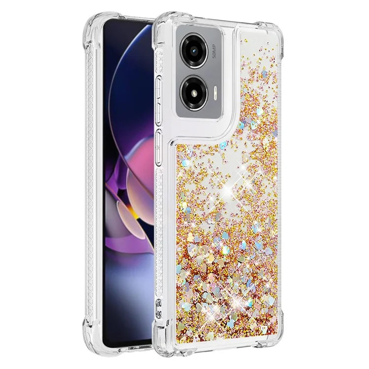 YB Quicksand Series-1 For Motorola Moto G Stylus 5G (2024) Case Glitter Liquid Anti-Drop TPU Phone Cover