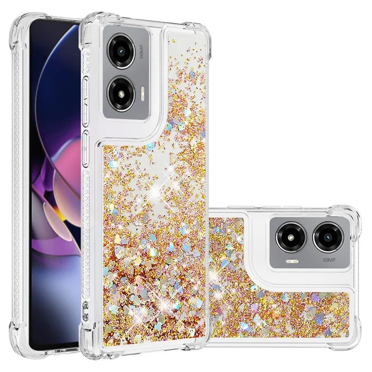 YB Quicksand Series-1 For Motorola Moto G Stylus 5G (2024) Case Glitter Liquid Anti-Drop TPU Phone Cover