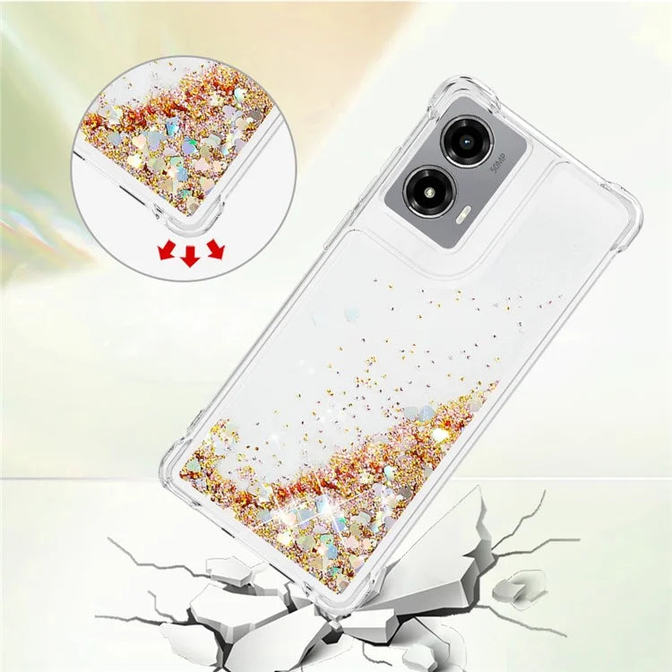 YB Quicksand Series-1 For Motorola Moto G Stylus 5G (2024) Case Glitter Liquid Anti-Drop TPU Phone Cover