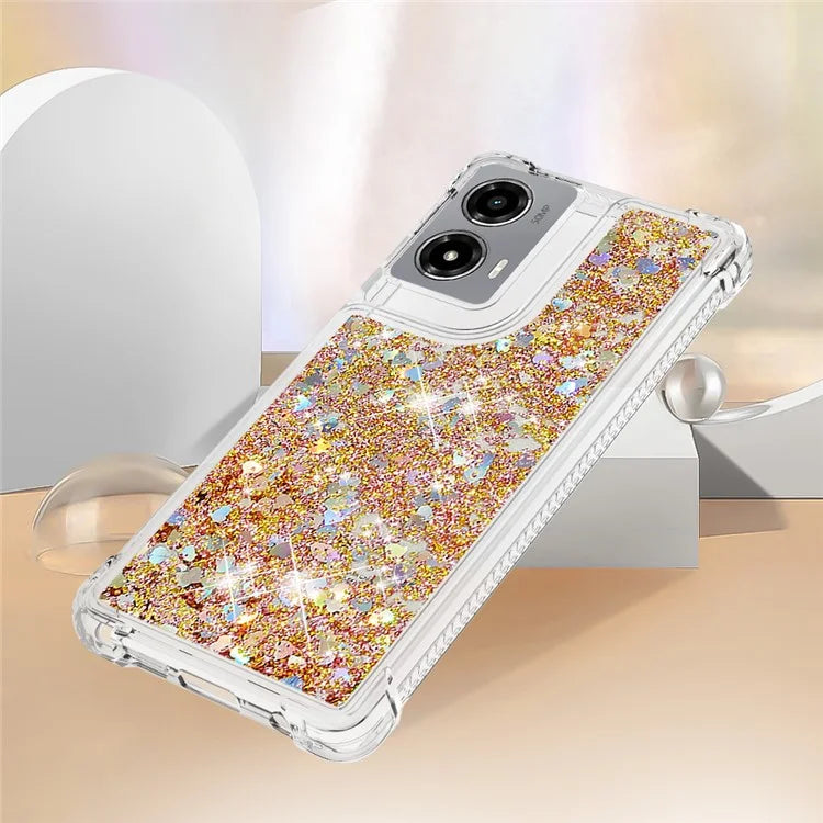 YB Quicksand Series-1 For Motorola Moto G Stylus 5G (2024) Case Glitter Liquid Anti-Drop TPU Phone Cover