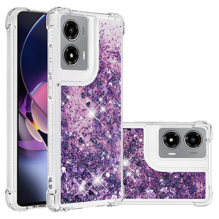 YB Quicksand Series-1 For Motorola Moto G Stylus 5G (2024) Case Glitter Liquid Anti-Drop TPU Phone Cover