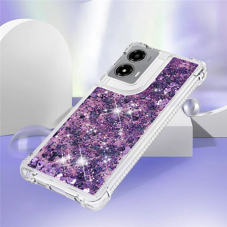 YB Quicksand Series-1 For Motorola Moto G Stylus 5G (2024) Case Glitter Liquid Anti-Drop TPU Phone Cover