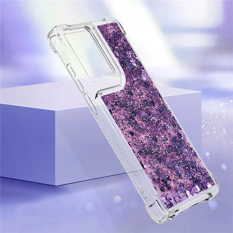 YB Quicksand Series-1 For Motorola Moto G Stylus 5G (2024) Case Glitter Liquid Anti-Drop TPU Phone Cover