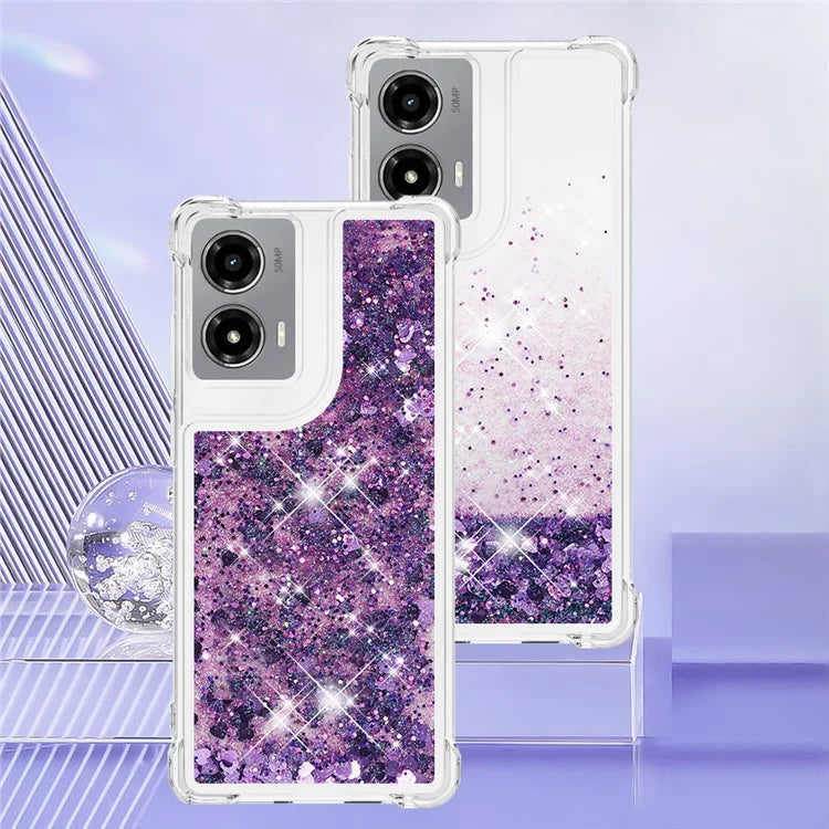 YB Quicksand Series-1 For Motorola Moto G Stylus 5G (2024) Case Glitter Liquid Anti-Drop TPU Phone Cover