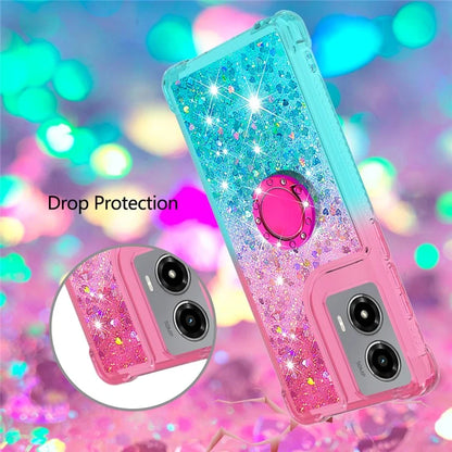 YB Quicksand Series-8 for Motorola Moto G Stylus 5G (2024) TPU Case Glitter Liquid Kickstand Phone Cover