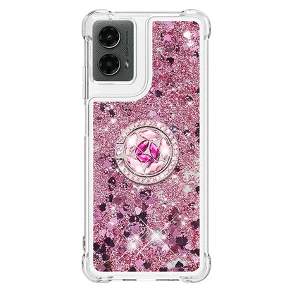 YB Quicksand Series-7 For Motorola Moto G Play 5G (2024) / Moto G 5G (2024) Kickstand Case Shiny Sequins TPU Cover
