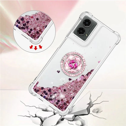 YB Quicksand Series-7 For Motorola Moto G Play 5G (2024) / Moto G 5G (2024) Kickstand Case Shiny Sequins TPU Cover